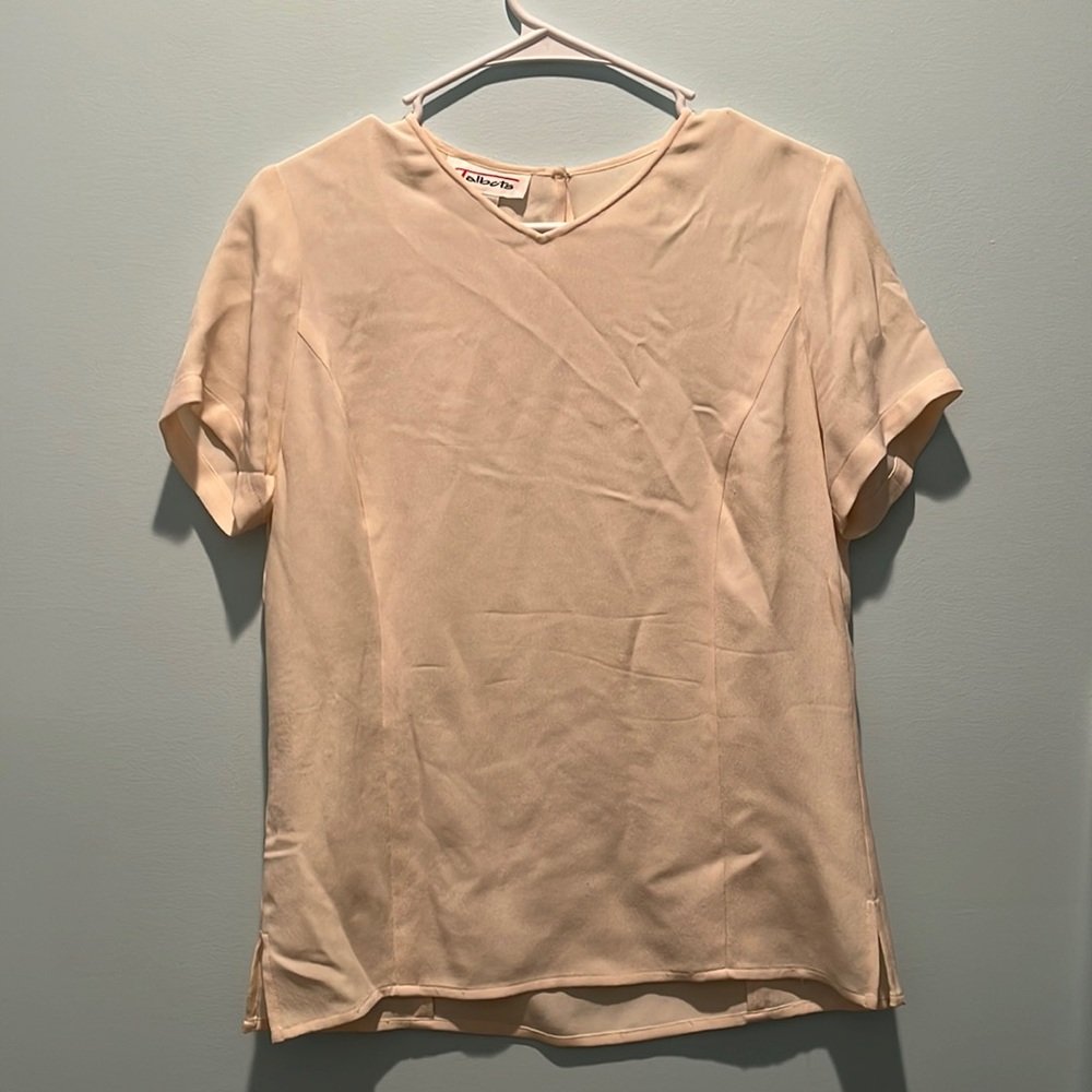 Talbots Cream Short Sleeve Top